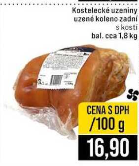 Kostelecké uzeniny uzené koleno zadní s kosti bal cca 1,8 kg 100g