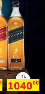 Johnnie Walker Black label 12ti letá skotská whisky 1l