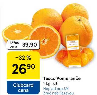 Tesco Pomeranče, 1 kg
