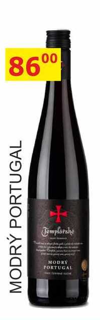 Templářské sklepy 0,75l MODRÝ PORTUGAL