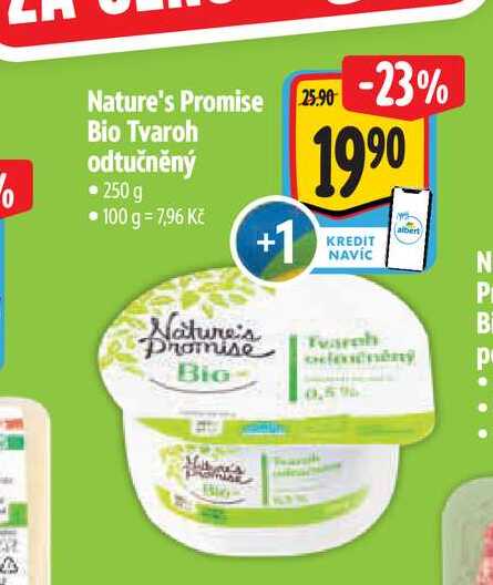 Nature's Promise Bio Tvaroh odtučněný 250 g