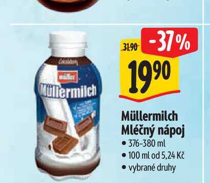   Müllermilch Mléčný nápoj  376-380 ml 