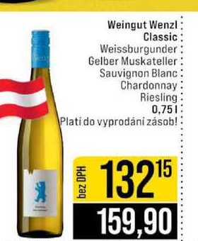 Weingut Wenzl Classic Weissburgunder Gelber Muskateller Sauvignon Blanc Chardonnay Riesling 0,75l