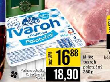 Milko tvaroh polotučný 250 g