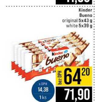 Kinder Bueno original 5x43 g white 5x39 g