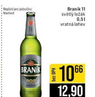 Braník 11 světlý ležák 0,5l