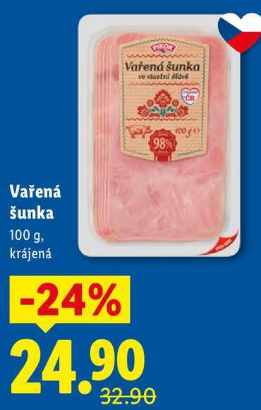 Vařená šunka, 100 g