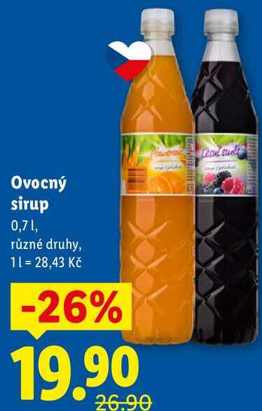 Ovocný sirup, 0,7 l
