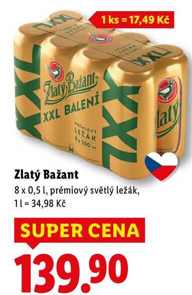 Zlatý Bažant, 8x 0,5 l
