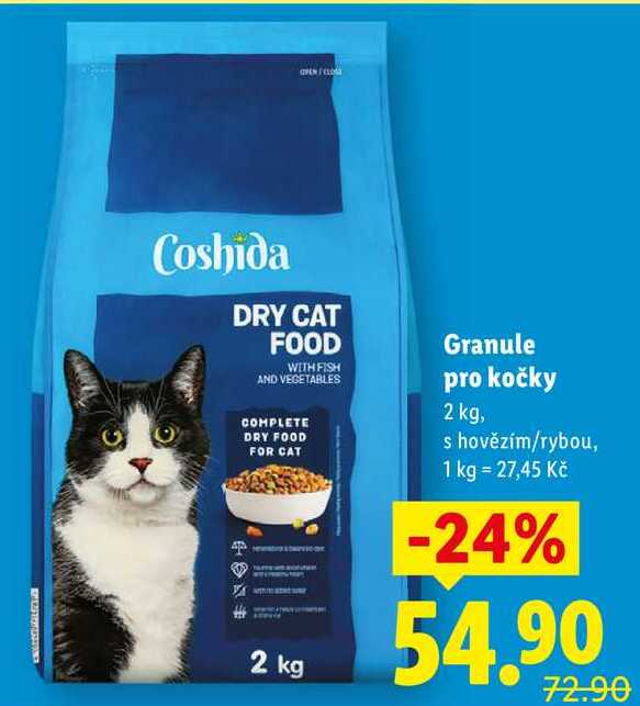 Granule pro kočky, 2 kg