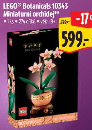 LEGO Botanicals 10343 Miniaturní orchidej