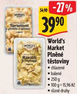 World's Market Plněné těstoviny, 250 g