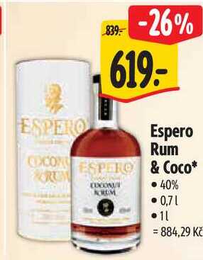 Espero Rum & Coco, 0,7 l