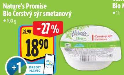 Nature's Promise Bio Čerstvý sýr smetanový, 100 g