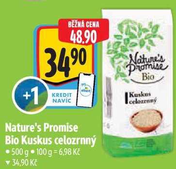Nature's Promise Bio Kuskus celozrnný, 500 g