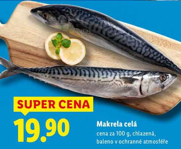 Makrela celá, cena za 100 g
