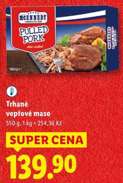 Trhané vepřové maso, 550 g