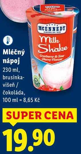 Mléčný nápoj, 230 ml