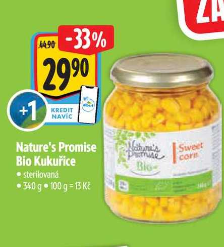 Nature's Promise Bio Kukuřice 340 g