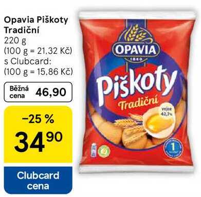 Opavia Piškoty Tradiční, 220 g 