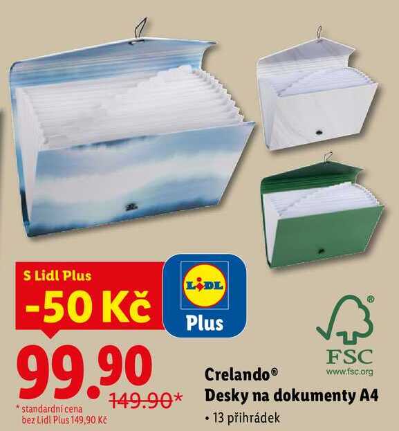 Crelando Desky na dokumenty A4