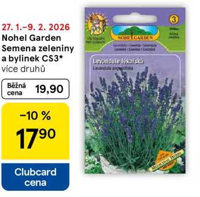 Nohel Garden Semena zeleniny a bylinek CS3, více druhů