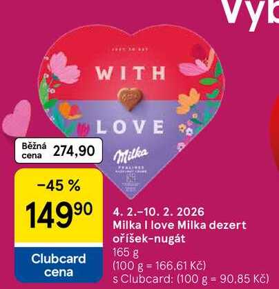 Milka dezert oříšek-nugát, 165 g 