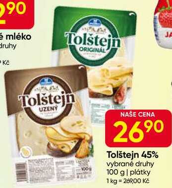 Milko Tolštejn 45% vybrané druhy 100 g