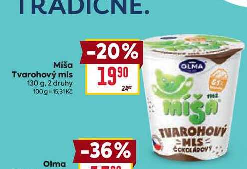 Miša Tvarohový mls 130 g