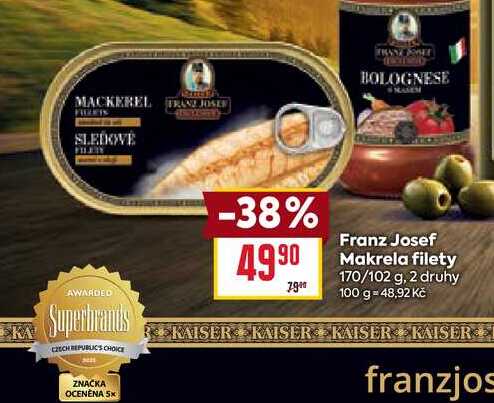 Franz Josef Makrela filety 170/102 g