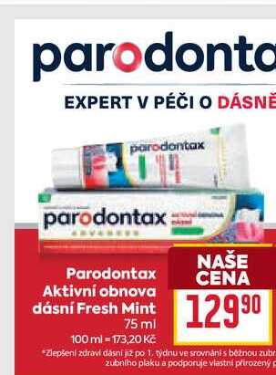 Parodontax Aktivní obnova dásní Fresh Mint 75 ml 