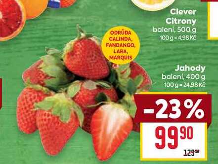 Jahody baleni, 400 g