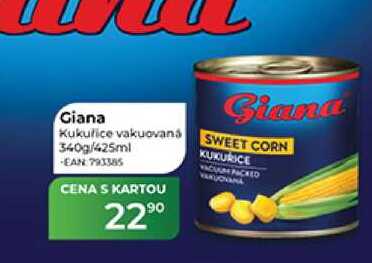 Giana Kukulice vakuovaná 340g/425ml 