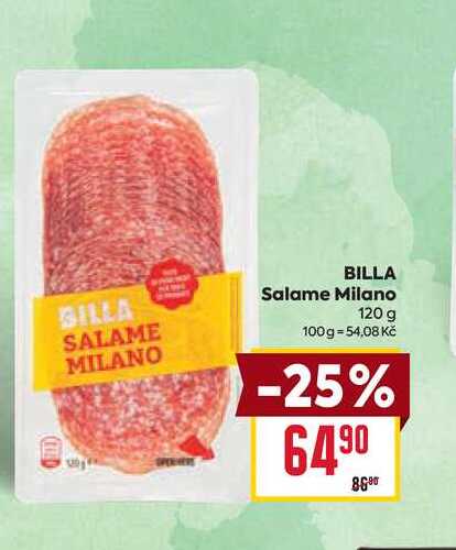 BILLA Salame Milano 120 g