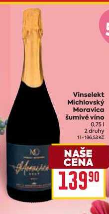 Vinselekt Michlovský Moravica šumivé víno 0,75l