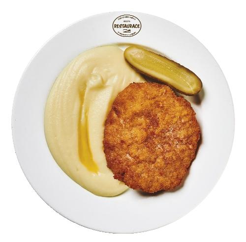 XL Vepřový holandský řízek s bramborovou kaší