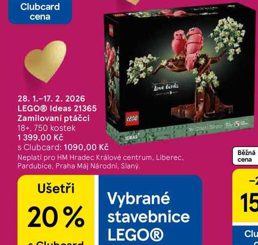 LEGO® Ideas 21365 Zamilovaní ptáčci 18+, 750 kostek