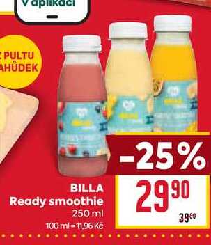 BILLA Ready smoothie 250 ml 