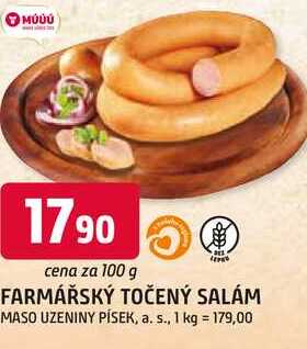 FARMÁŘSKÝ TOČENÝ SALÁM 100 g
