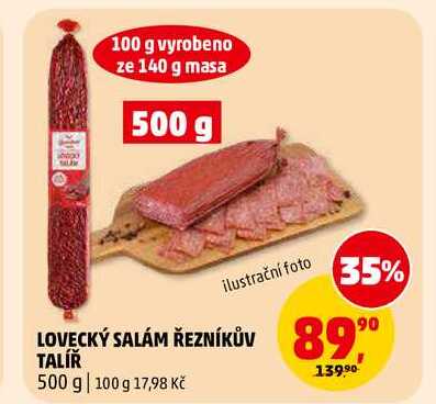 LOVECKÝ SALÁM ŘEZNÍKŮV TALÍŘ, 500 g