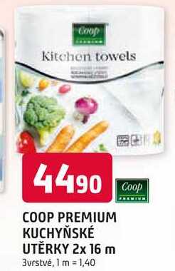 COOP PREMIUM KUCHYŇSKÉ UTĚRKY 2x 16 m 3vrstvé