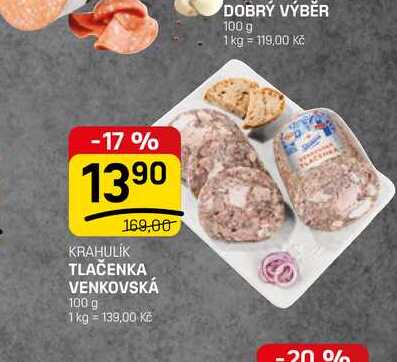 TLAČENKA VENKOVSKÁ 100 g