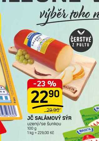 JČ SALÁMOVÝ SÝR uzený/se šunkou 100 g 