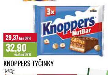 KNOPPERS TYČINKY 3x40g 