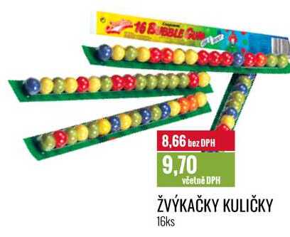 ŽVÝKAČKY KULIČKY 16ks 