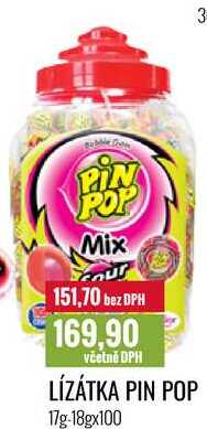 LÍZÁTKA PIN POP 17g-18gx100 