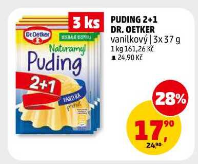 PUDING 2+1 DR. OETKER vanilkový, 3x 37 g