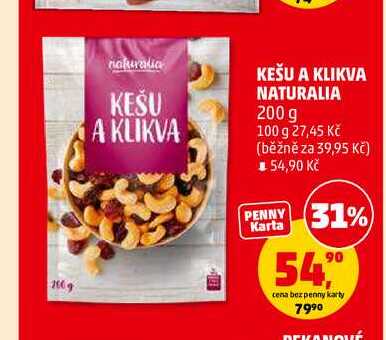 KEŠU A KLIKVA NATURALIA, 200 g