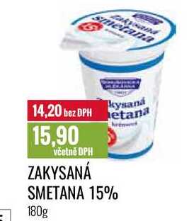 ZAKYSANÁ SMETANA 15% 180g 