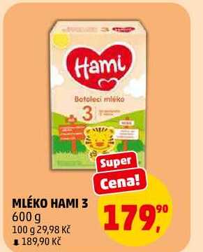 MLÉKO HAMI 3, 600 g